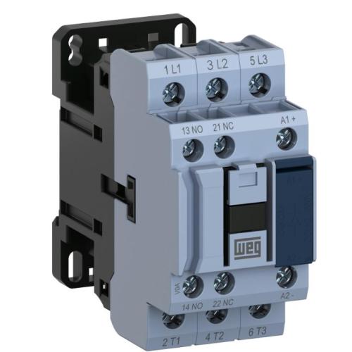 Imagem Produto CONTATOR PRINCIPAL TRIPOLAR 32A 1NA1NF 380V 50/60HZ CWB32-11-30D33 - WEG