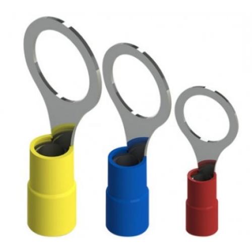 Imagem Produto TERMINAL PRE ISOLADO OLHAL 25MM AMARELO FURO 8MM (VALOR DE 100 PEÇAS) - INTELLI