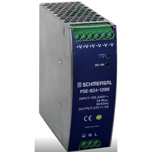 Imagem Produto FONTE ALIMENTACAO CHAVEADA 5A ENTRADA 100/240V SAIDA 24VCC ( P/TRILHO DIN) - ACE SCHMERSAL