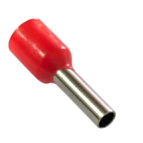Imagem Produto TERMINAL PRE ISOLADO TUBULAR 35MM VERMELHO P/1 FIO - ROHDINA
