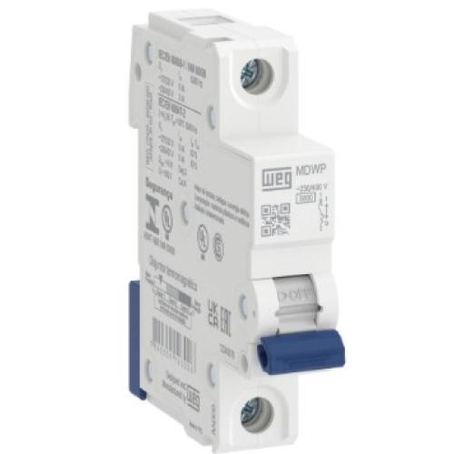 Imagem Produto DISJUNTOR DIN 1 POLO C4 3KA/400V E 5KA/230V ICN MDWP-C4-1 - WEG