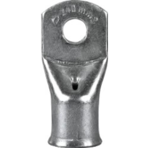 Imagem Produto TERMINAL COMPRESSAO COBRE ESTANHADO SEM ISOLACAO P/CABO 10MM BOCA EXPANDIDA FURO 6,5MM - INTELLI