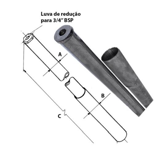 Imagem Produto MASTRO GALVANIZADO A FOGO SIMPLES 1 1/2 5 METROS SPDA