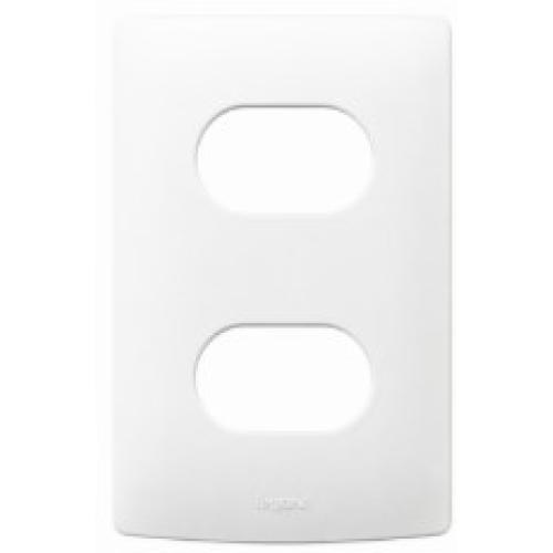 Imagem Produto PLACA 4X2 COM 2 ESPACOS SEPARADOS  BRANCA VIVA  COM SUPORTE - PIAL