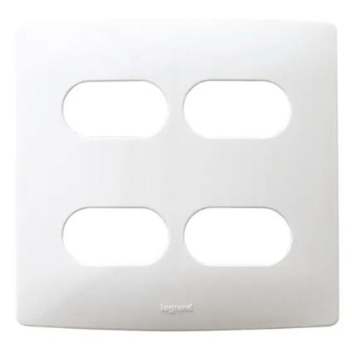 Imagem Produto PLACA 4X4 COM 2+2 ESPACOS BRANCA VIVA COM SUPORTE - PIAL