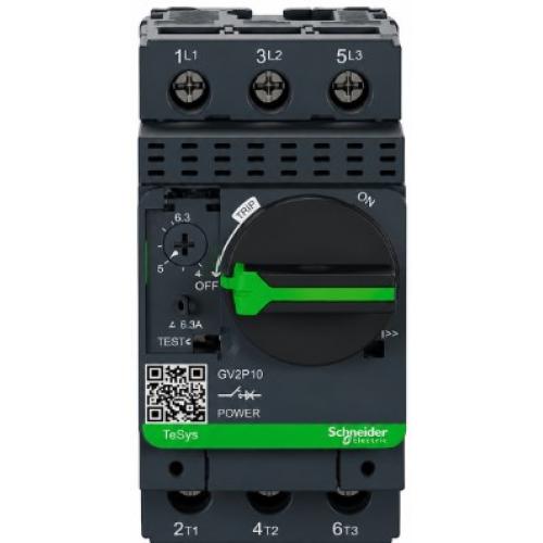Imagem Produto DISJUNTOR MOTOR 3 POLOS 4-6,3A 100KA/400V GV2