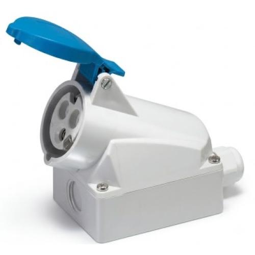 Imagem Produto TOMADA BLINDADA SOBREPOR 4 POLOS 63A 200/250V 9 HORAS AZUL IP67 TSW-63P4H9E57 - WEG