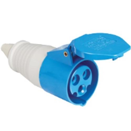 Imagem Produto ACOPLAMENTO BLINDADO EXTENSAO 5 POLOS 16A 220/240VCA 9 HORAS AZUL IP44 CIWD-16P5H9E57 - WEG