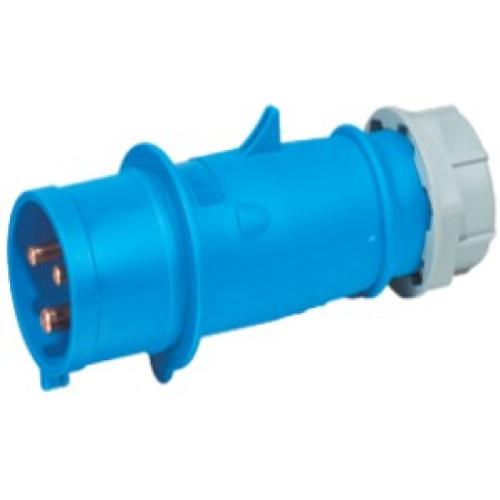 Imagem Produto PLUG BLINDADO MACHO 5 POLOS 63A 220/240V 9 HORAS AZUL IP67 PIW-63P5H9E57 - WEG