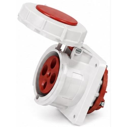 Imagem Produto TOMADA BLINDADA EMBUTIR 4 POLOS 125A 380/440V 6 HORAS VERMELHO IP67 TEW-125P4H6E53 - WEG