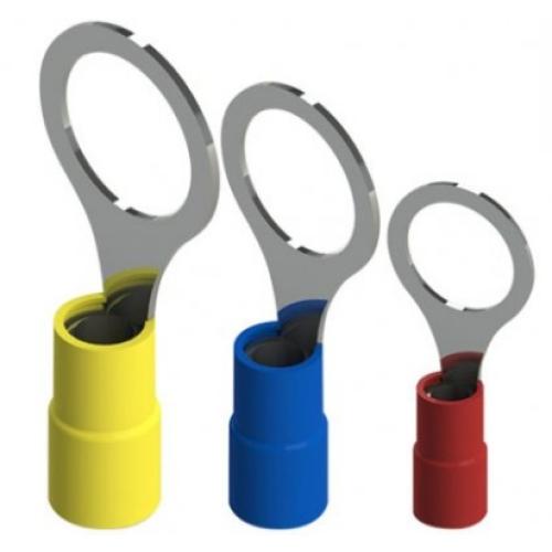 Imagem Produto TERMINAL PRE ISOLADO OLHAL 10MM VERMELHO FURO 6MM (VALOR DE 20 PECAS) - INTELLI