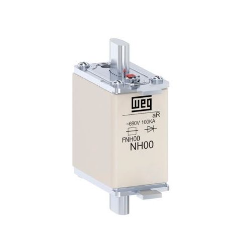 Imagem Produto FUSIVEL NH ULTRA RAPIDO TAMANHO 00 100A 690VCA FNH00-100K-A - WEG