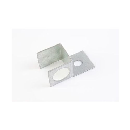 Imagem Produto DERIVACAO PRE ZINCADA SIMPLES P/PERFILADO 38X38MM SAIDA LATERAL 1/2 FIXACAO COM 1 ABA - JEA