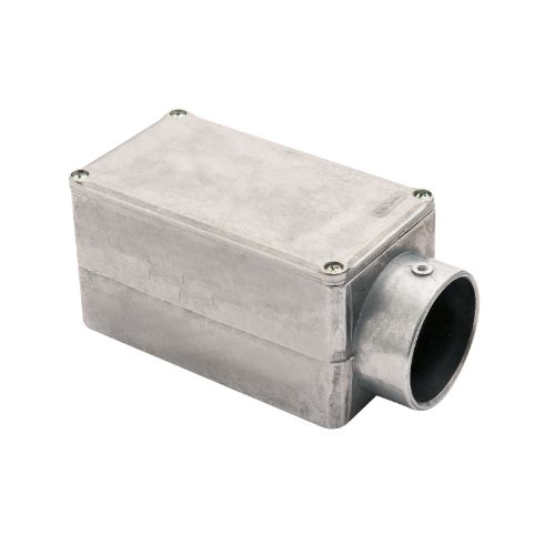 Imagem Produto CONDULETE ALUMINIO TIPO E 2 COM TAMPA SEM PINTURA SEM ROSCA - TRAMONTINA