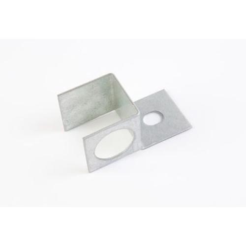 Imagem Produto DERIVACAO PRE ZINCADA SIMPLES P/PERFILADO 38X38MM SAIDA LATERAL 3/4 FIXACAO COM 1 ABA - JEA
