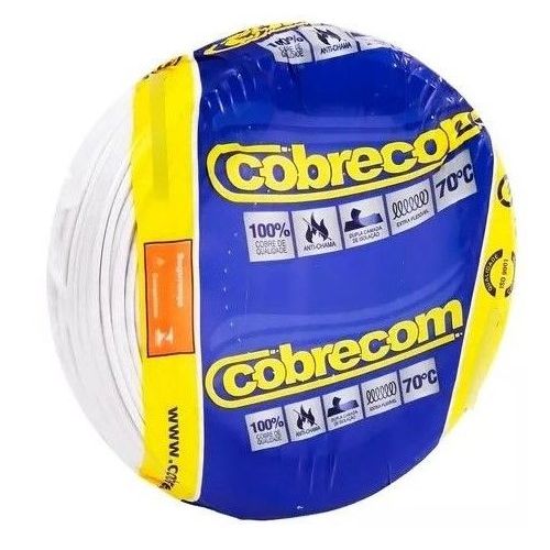 Imagem Produto CABO FLEXIVEL COBRE PVC 70G 750V 1X2,5MM BRANCO - COBRECOM