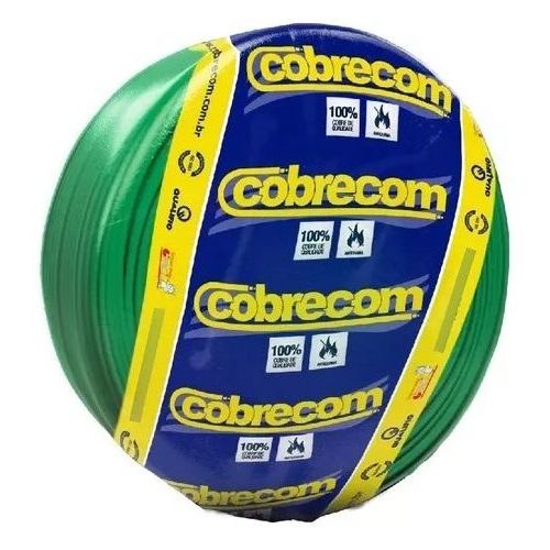 Imagem Produto CABO FLEXIVEL COBRE PVC 70G 750V 1X4MM VERDE - COBRECOM
