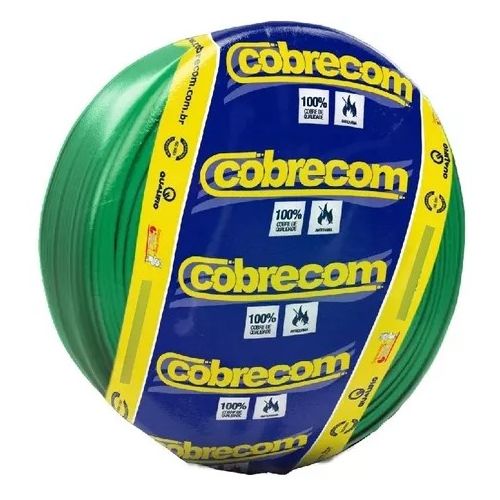 Imagem Produto CABO FLEXIVEL COBRE PVC 70G 750V 1X10MM VERDE - COBRECOM