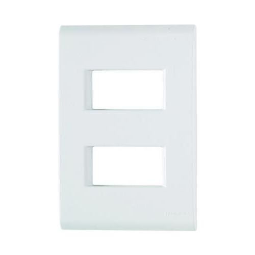 Imagem Produto PLACA 4X2 COM 2 ESPACOS DISTANCIADOS BRANCA COM SUPORTE LIZ - TRAMONTINA