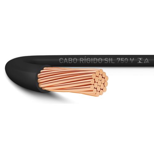 Imagem Produto CABO RIGIDO COBRE PVC 70G 750V 1X25MM PRETO - SIL
