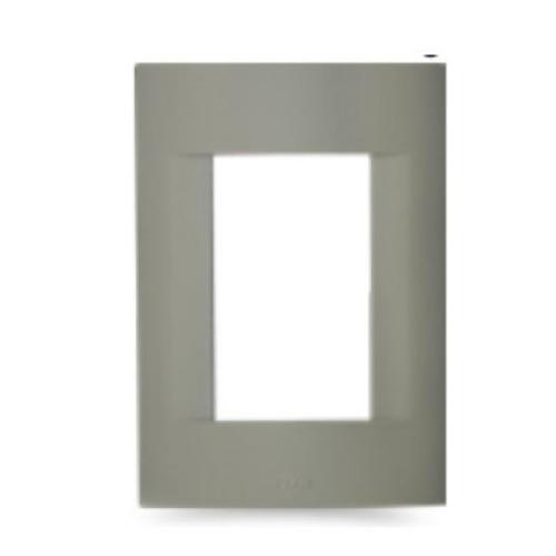 Imagem do produto PLACA 4X2 COM 3 ESPACOS  HORIZONTAL ACETINADA BRANCA SEM SUPORTE SUBLIME - BLUMENAU