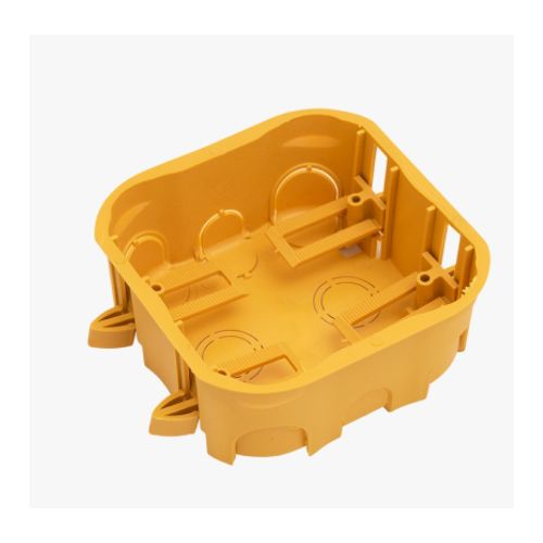 Imagem Produto CAIXA DERIVACAO PVC P/GESSO 4X4 COM ORELHA AMARELA - BET PLASTICOS