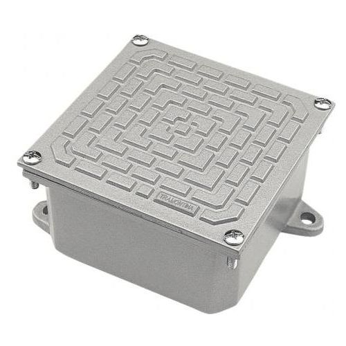 Imagem Produto CAIXA PASSAGEM ALUMINIO SOBREPOR 10X10CM TAMPA REVERSIVEL IP65 CINZA - TRAMONTINA