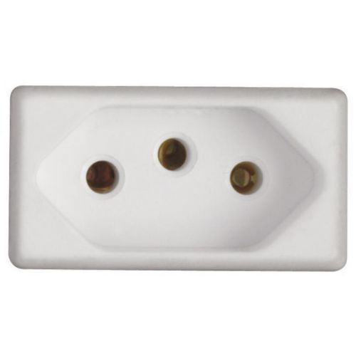 Imagem Produto MODULO TOMADA 10A/250V BRANCO LIZ/LUX - TRAMONTINA