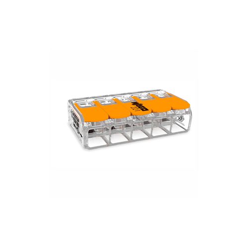 Imagem Produto CONECTOR EMENDA 5POLOS 0,5-6,0MM TRANSPARENTE - WAGO