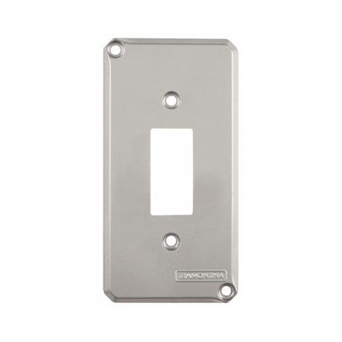 Imagem Produto TAMPA P/CONDULETE ALUMINIO SEM PINTURA 1 ESPACO RETANGULAR 1 CINZA - TRAMONTINA