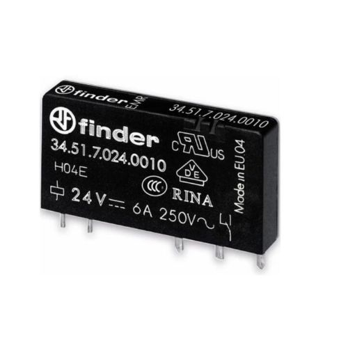 Imagem Produto RELE MINIATURA 6A 24VDC 1 CONTATO REVERSIVEL - FINDER