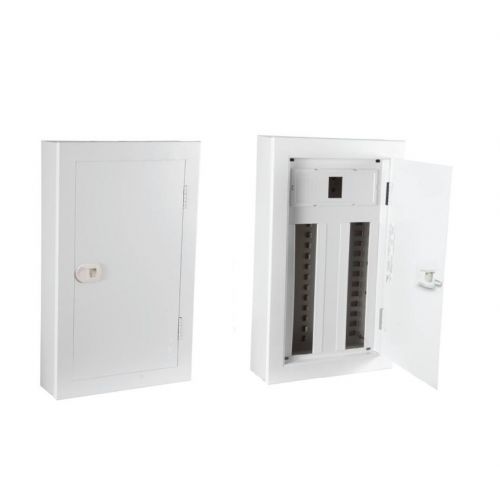 Imagem Produto CD METALICO SOBREPOR 44 DISJUNTORES DIN BRANCO SEM BARRAMENTO 100A - CEMAR