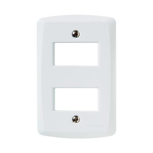 Imagem Produto PLACA 4X2 COM 2 ESPACOS SEPARADOS BRANCA LUX2 - TRAMONTINA
