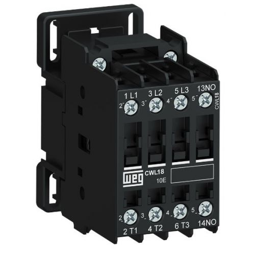 Imagem Produto CONTATOR PRINCIPAL TRIPOLAR 18A 1NA 24VCA 50/60HZ CWL18-10-30D02 - WEG