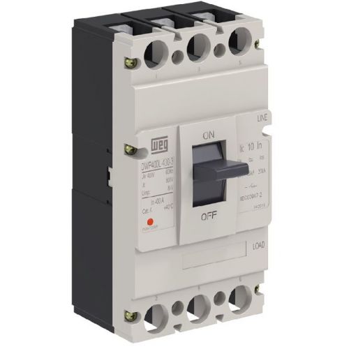 Imagem Produto DISJUNTOR CAIXA MOLDADA 3 POLOS 350A 35KA EM 400V DWP400L-350-3 - WEG