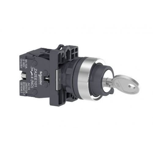 Imagem Produto COMUTADOR PLASTICO PRETO 22,5 COM CHAVE COM TRAVA 3 POSICOES 2NA - SCHNEIDER INDUSTRIAL